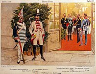 Preußen um 1900: Vor der Hofcour im Schlosse.
