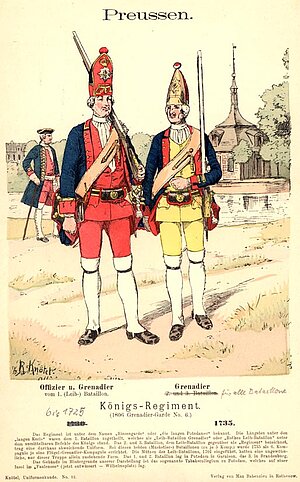Leibregiment des Königs Nr. 6 um 1735
