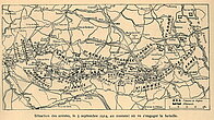 Karte der Schlacht an der Marne 1914