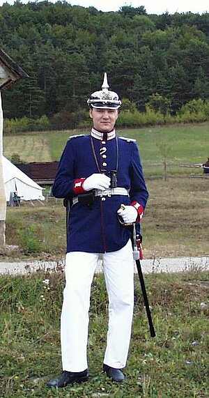 Hauptmann im 1. Garderegiment zu Fuß um 1900 (Dienstuniform, Sommer)